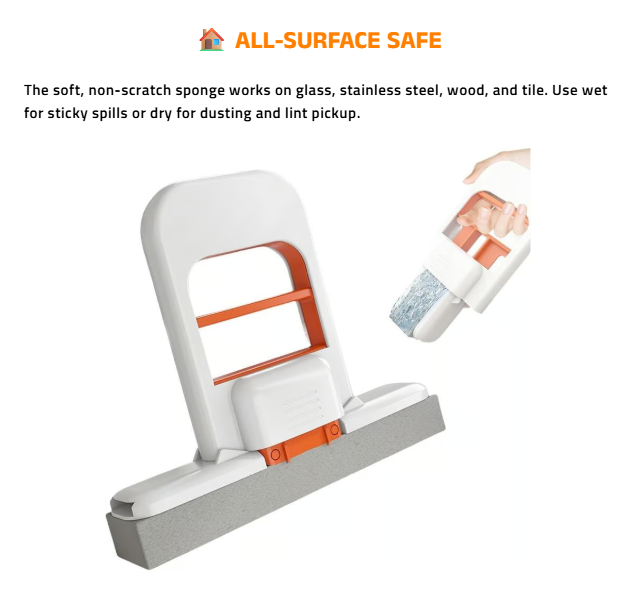 Veda-Wipe | Self-Squeezing Foldable Mop